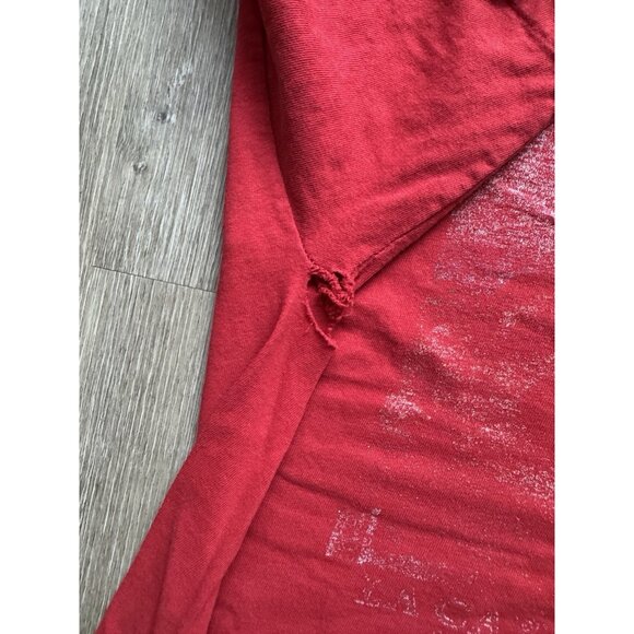 Vintage Rare 90s Michelangelo Creation Of Adam Painting Faded Red XL Shirt Art - Picture 8 of 11